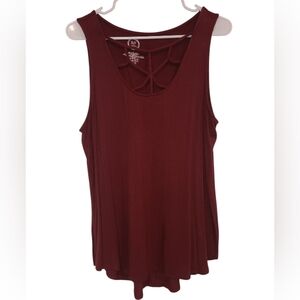 Elegant Women's Burgundy Tank Top